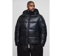 Grande taille - Doudoune haute brillance en noir homme - 3XL, noir