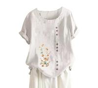 Grande Taille Femme Soldes Tunique+Grande+Taille Chemise Lin Femme ÉTé Pull Chic Et Elegant Tunique Marron Fleurs Longue Viscose Double Gaze Oxford Bleu Roi Dentelle Blouse Broderie Anglaise