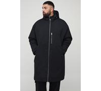 Grande taille - Imperméable oversize matelassé homme - noir - 3XL, noir