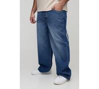 Grande taille - Jean large déchiré et réparé homme - mid wash - 42, mid wash