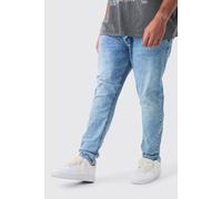 Grande taille - Jean skinny simple homme - bleu - 42, bleu