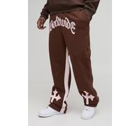 Grande taille - Jogging à imprimé Worldwide Cross homme - brun - 5XL, brun