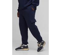 Grande taille - Jogging cargo basique homme - bleu - 2XL, bleu