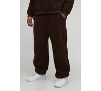 Grande taille - Jogging oversize en polaire à broderie BHM homme - brun - 2XL, brun