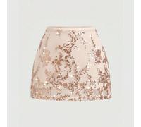 Grande taille Jupe courte décontractée pour femmes, printemps et été, verte, rétro, sexy, romantique, élégante, pour vacances, industrie lourde, multifonctionnelle, brodée, imprimée de paillettes, bri