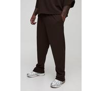 Grande taille - Pantalon fuselé en néoprène homme - brun - 5XL, brun