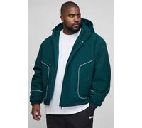 Grande taille - Parka matelassée à surpiqûres homme - vert - 4XL, vert