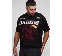 Grande taille - Polo oversize en maille homme - noir - 5XL, noir