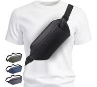 Grande taille - Sac banane - Sangle extra longue de 167,6 cm - Sangle étendue - Sac banane moderne - Sac banane unisexe - Sac banane partout avec sangle réglable, noir, Extra Plus Size, Sac banane