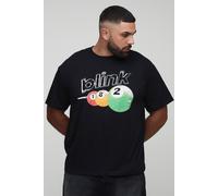 Grande taille - T-shirt à imprimé Blink 182 homme - noir - 2XL, noir