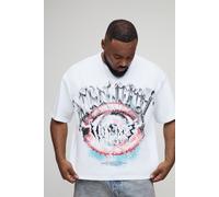 Grande taille - T-shirt épais oversize à coutures apparentes homme - blanc - 5XL, blanc