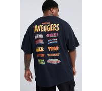 Grande taille - T-shirt Marvel à imprimé Avengers homme - noir - 2XL, noir