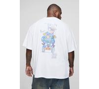 Grande taille - T-shirt oversize à imprimé Disney homme - blanc - 2XL, blanc