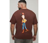 Grande taille - T-shirt oversize à imprimé Disney homme - brun - 5XL, brun