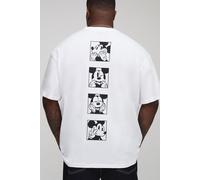 Grande taille - T-shirt oversize à imprimé Disney Mickey homme - blanc - 2XL, blanc