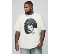 Grande taille - T-shirt oversize à imprimé Notorious BIG homme - ecru - 2XL, ecru