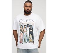 Grande taille - T-shirt oversize à imprimé Queen homme - blanc - 2XL, blanc