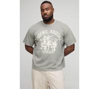 Grande taille - T-shirt oversize à slogan Phoenix Arizona homme - kaki - 2XL, kaki