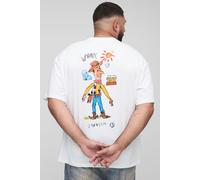Grande taille - T-shirt oversize imprimé à imprimé Disney homme - blanc - 2XL, blanc