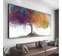 Grande taille toile peinture mur Art or arbre peinture toile impression affiche murale et impression pour salon décor à la maison 70x140 cm sans cadre