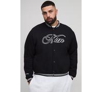 Grande taille - Veste universitaire oversize en jersey - MAN homme - noir - 4XL, noir