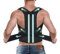 Grande Taille XS À 5XL Correcteur De Posture Ajustable Pour Scoliose Corset Lombaire Femmes Hommes Ceinture De Maintien Dorsale Complète Correction Du Dos Bossu(Black,M)