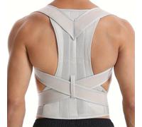 Grande Taille XS À 5XL Correcteur De Posture Ceinture De Maintien Dorsale Ajustable Femmes Hommes Corset Lombaire Soulage Les Douleurs Du Haut Et Du Bas Du Dos(Gray,XS)