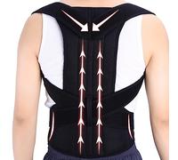 Grande Taille XS À 5XL Correcteur De Posture Réglable Pour Scoliose Hommes Et Femmes Corset Lombaire Pour Redresser Les Épaules Soulagement Des Douleurs Lombaires Et Dorsales(Black,XS)