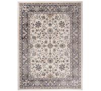 Grande Tapis d'Orient - BLANC GRIS - Motif Persan Traditionnel et Oriental - Tapis de Salon Ultra Doux - " AYLA " - 140_x_200_cm