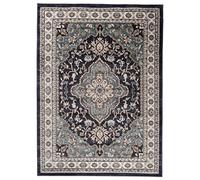 Grande Tapis d'Orient - Noir Anthracite - Motif Persan Traditionnel et Oriental - Tapis de Salon Ultra Doux - AYLA - 200_x_300_cm