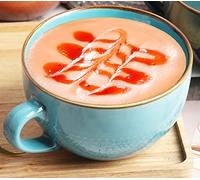 Grande Tasse à Café 700 ml en Faïence - Tasse XXL à Cappuccino en Céramique - Bol à Céréales et Salade Avec Anse en Porcelaine