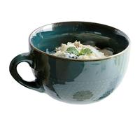 Grande tasse à café en céramique - 700 ml - Bols à café avec anse - Grande tasse à thé - Bol à salade - Bol pour votre meilleure amie - Cadeau d'anniversaire, de Noël (vert foncé)
