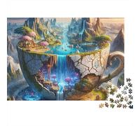 Grande Tasse Cascade Puzzle 1000 Pièces Puzzle pour Adultes Vallée Onirique Relaxation Cadeau 70x50cm/1000pcs