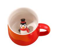 Grande tasse de Noël en céramique avec figurine mignonne - Grandes tasses à café, lait, thé, chocolat chaud - Tasses de bureau avec support - Père Noël