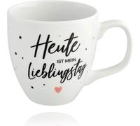 Grande tasse en porcelaine 0.45L Blanc "Aujourd'hui est mon jour préféré