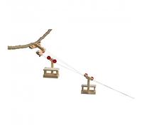 Grande Téléphérique À Câble - 2 Wagons Avec Station De Montagne