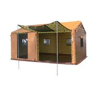 Grande tente de camping gonflable étanche avec auvent pour 8 à 12 personnes, tente de glamping facile à installer pour la pêche, le camping et la randonnée (3 m x 6 m)