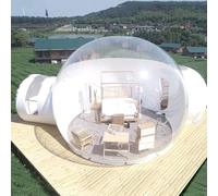 Grande tente dôme gonflable d'extérieur avec tunnel, maison transparente à bulles pour camping, jardin et activités familiales