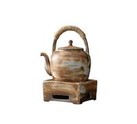 Grande théière japonaise chaude en poterie grossière - Blanc