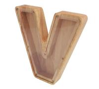 Grande Tirelire en Bois avec Lettres de L'alphabet en Forme de V avec Panneaux en Acrylique Transparent, Boîte D'épargne pour Enfants Tirelire en Bois Extra Large