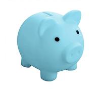 Grande tirelire en plastique en forme de cochon pour garçon et fille - Cadeau mignon - Banque créative - Carte de dessin animé - Pour adolescente (bleu, C)