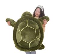 Grande tortue en peluche rembourrée de 25 cm - Vert - Peluche douce et moelleuse - Jouet pour lit, voiture et maison