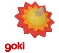 Grande Toupie En Bois Orange Jouet Pour Enfant 4 Ans + Orange