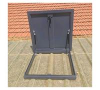 Grande trappe de toit en métal - Fenêtre de toit et couvercle d'accès pour l'entretien - Couvercle polyvalent de sortie de cave (dimensions intérieures : 81,3 x 86,4 cm) - Durable et fiable