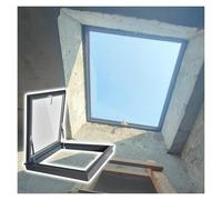 Grande trappe d'évacuation de cave en aluminium - Couvercle de sortie de secours avec ouverture à 80° pour sous-sol, véranda, cabane, puits de toit (22x24in / 56 x 61 cm)