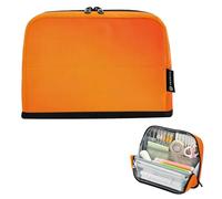 Grande trousse à crayons à fermeture éclair pour filles, papeterie japonaise, fournitures de rentrée scolaire, orange ombré