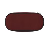 Grande trousse à crayons avec fermeture éclair pour enfants, motif fibre de coco marron, Violet châtaigne, Taille unique, Trousse de maquillage