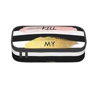 Grande trousse à crayons avec imprimé « Don't Kill My Vibe » pour garçons et filles, grande trousse à crayons, trousse à stylos, trousse de maquillage pour adultes, fournitures de bureau