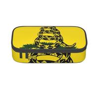 Grande trousse à crayons avec imprimé « Dont Tread On Me » pour garçons et filles, grande trousse à crayons, trousse à stylos, trousse de maquillage pour adultes, fournitures de bureau