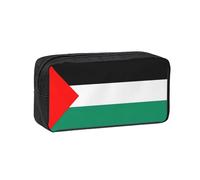 Grande trousse à crayons avec imprimé drapeau de la Palestine - Grande capacité - Durable - Trousse à crayons - Trousse de papeterie pour voyage et maquillage